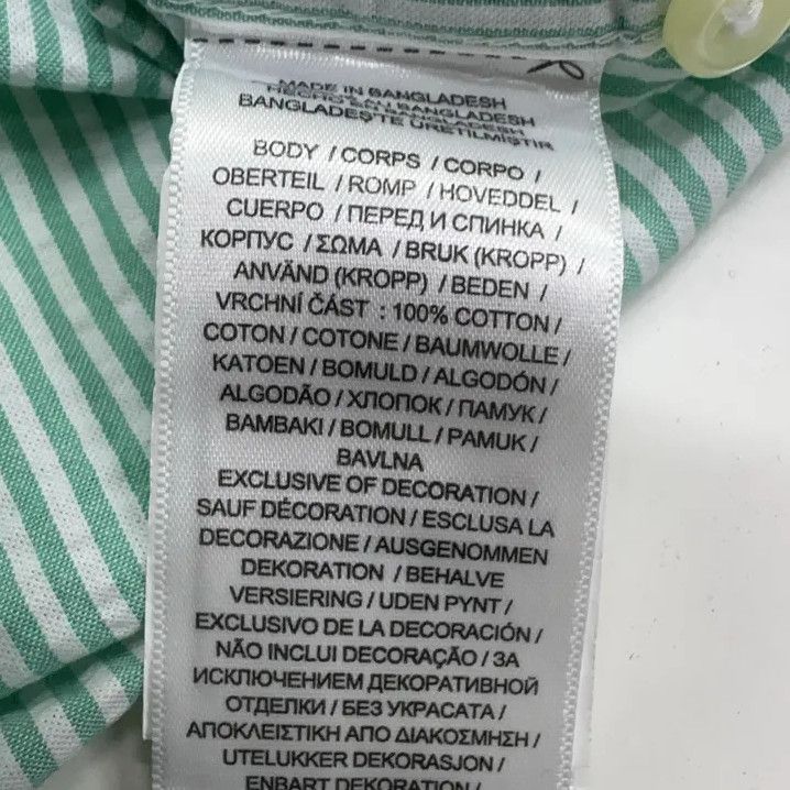 Polo Ralph Lauren Polo Ralph Lauren Green Striped Short-Sleeve Shirt Size US L / EU 52-54 / 3 - 4 Thumbnail