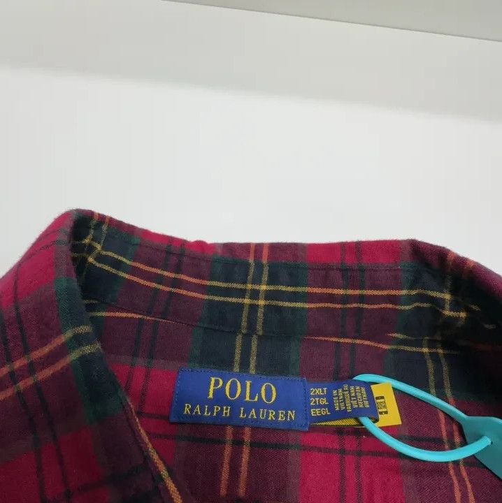 Polo Ralph Lauren Polo Ralph Lauren Men's Red Plaid Long-Sleeve Shirt Size US XXL / EU 58 / 5 - 3 Thumbnail