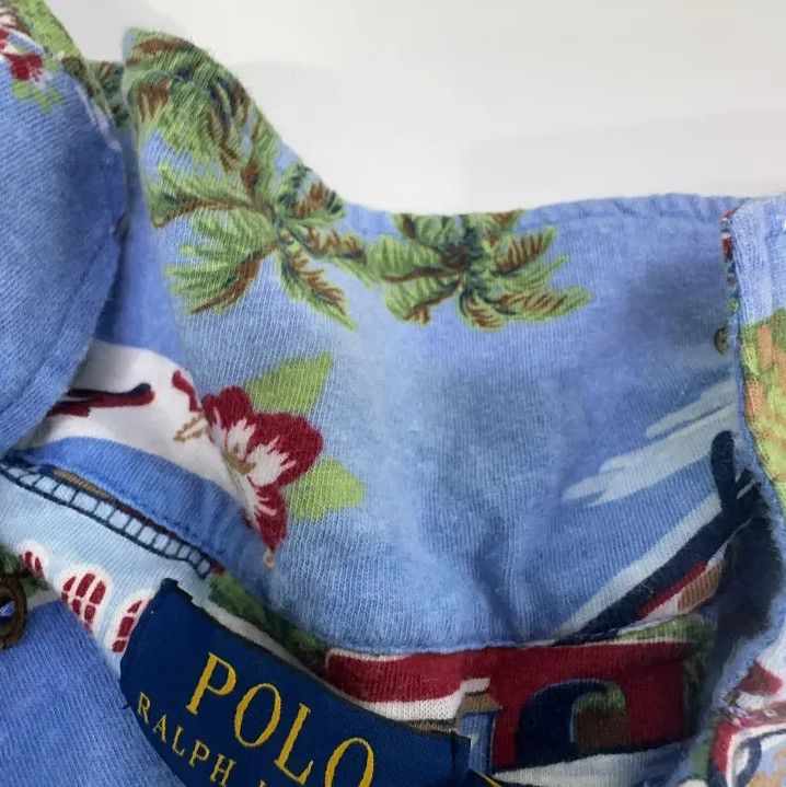 Polo Ralph Lauren Polo Ralph Lauren Polo Bear Surf Series Linen-Cotton Polo Size US L / EU 52-54 / 3 - 6 Thumbnail