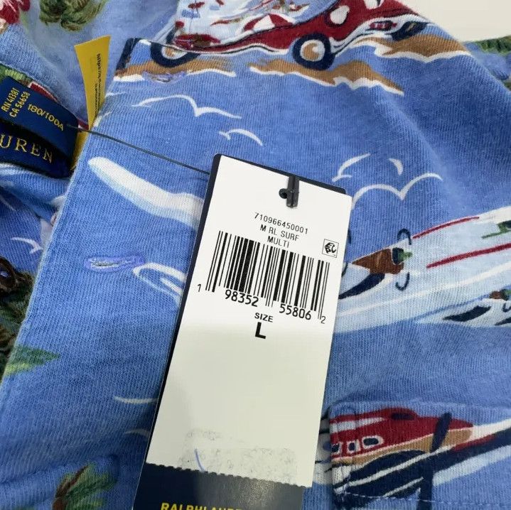 Polo Ralph Lauren Polo Ralph Lauren Polo Bear Surf Series Linen-Cotton Polo Size US L / EU 52-54 / 3 - 5 Thumbnail