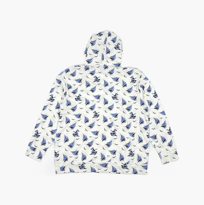 Polo Ralph Lauren Polo Ralph Lauren White Sailboat Print Hoodie Size US XXL / EU 58 / 5 - 3 Thumbnail