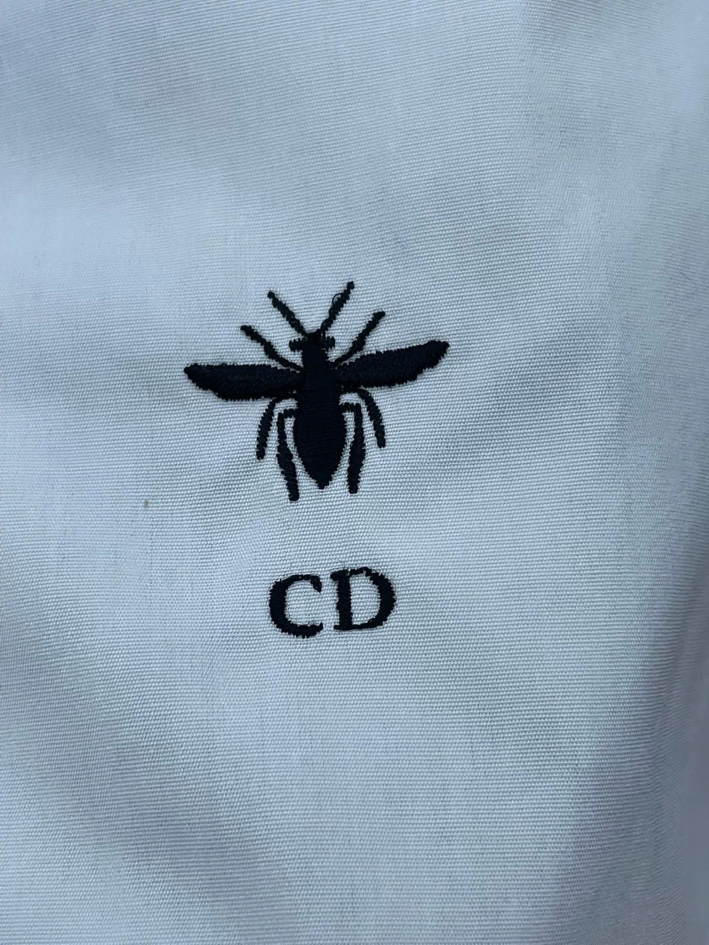 Dior Dior Embroidered Bee Tulle Sheer Shirt Size XXS / US 00 / IT 34 - 3 Thumbnail