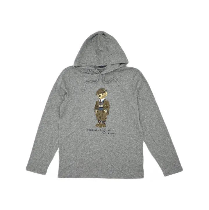 Polo Ralph Lauren Polo Ralph Lauren Gray Bear Graphic Hooded T-Shirt Size US S / EU 44-46 / 1 - 2 Thumbnail