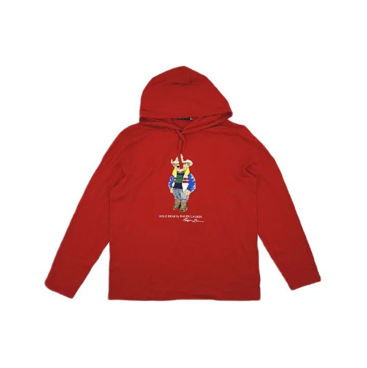 Polo Ralph Lauren Polo Ralph Lauren Bear Print Hooded Long-Sleeve T-Shirt Size US L / EU 52-54 / 3 - 2 Thumbnail