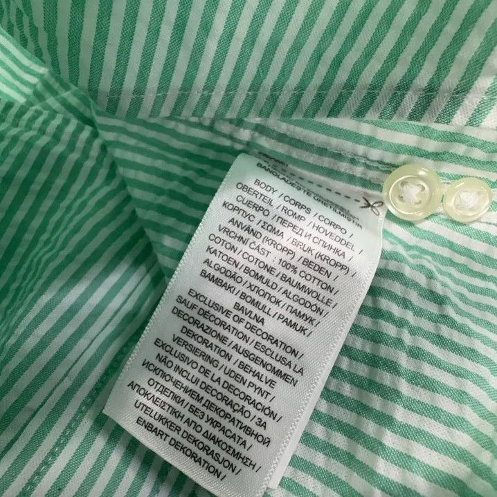 Polo Ralph Lauren Polo Ralph Lauren Green Striped Short-Sleeve Shirt Size US XL / EU 56 / 4 - 7 Thumbnail