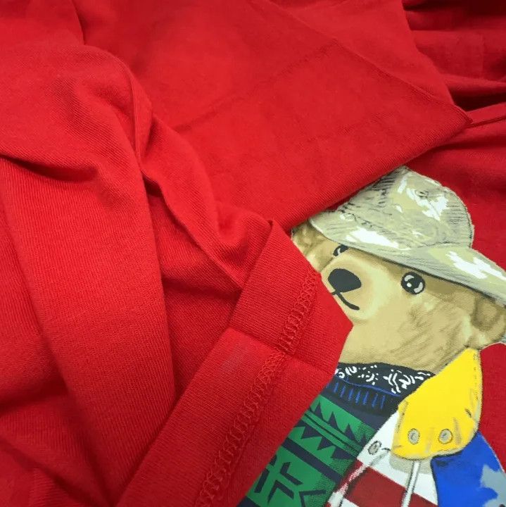Polo Ralph Lauren Polo Ralph Lauren Bear Print Hooded Long-Sleeve T-Shirt Size US XXL / EU 58 / 5 - 8 Thumbnail