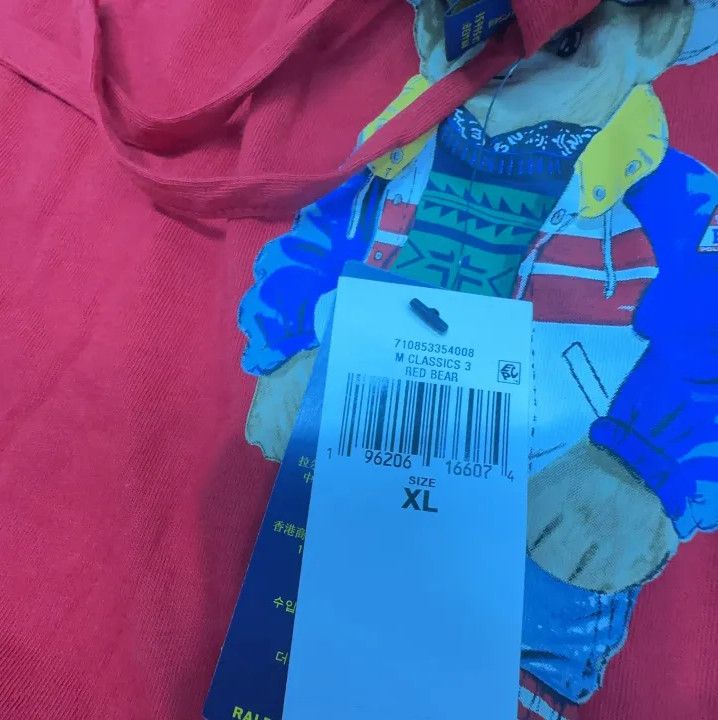 Polo Ralph Lauren Polo Ralph Lauren Bear Print Hooded Long-Sleeve T-Shirt Size US XL / EU 56 / 4 - 4 Thumbnail