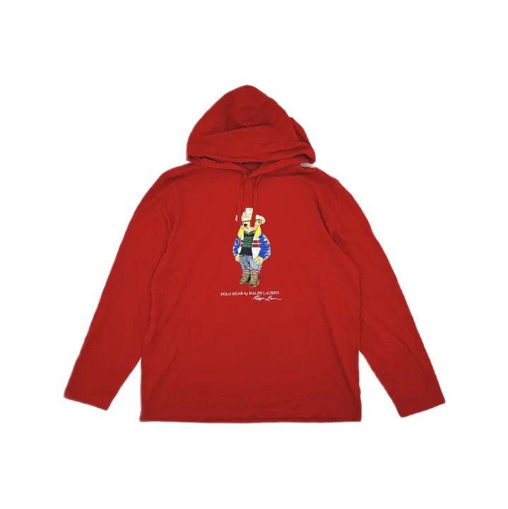 Polo Ralph Lauren Polo Ralph Lauren Bear Print Hooded Long-Sleeve T-Shirt Size US XL / EU 56 / 4 - 2 Thumbnail