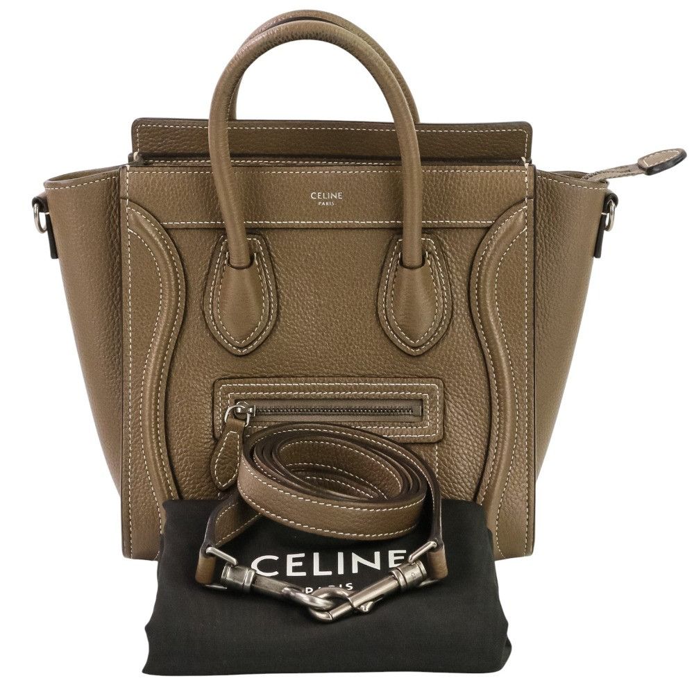 Celine Celine Celine Luggage Nano Shopper Leather 2way Bag Leather Crossbody Bag DUTY FREE for USA Size ONE SIZE - 14 Thumbnail