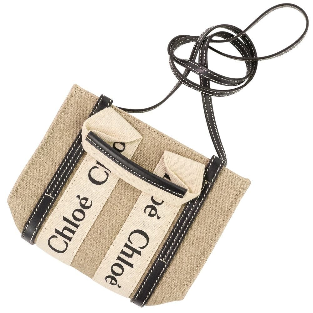 Chloe Chloe Chloe Woody Mini Tote Bag Textile Tote Bag DUTY FREE for USA Size ONE SIZE - 8 Thumbnail