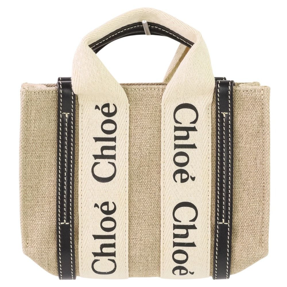 Chloe Chloe Chloe Woody Mini Tote Bag Textile Tote Bag DUTY FREE for USA Size ONE SIZE - 3 Thumbnail
