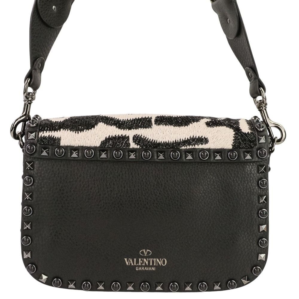 Valentino Valentino Valentino Garavani 1967 Guitar Rolling Rockstuds Tiger Shoulder Bag Leather Shoulder Bag DUTY FREE for USA Size ONE SIZE - 3 Thumbnail