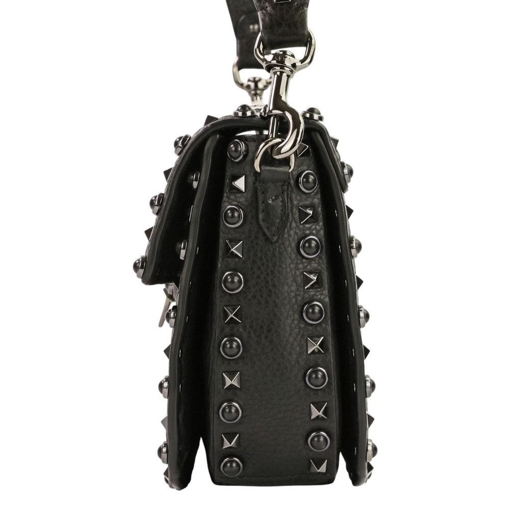 Valentino Valentino Valentino Garavani 1967 Guitar Rolling Rockstuds Tiger Shoulder Bag Leather Shoulder Bag DUTY FREE for USA Size ONE SIZE - 4 Thumbnail