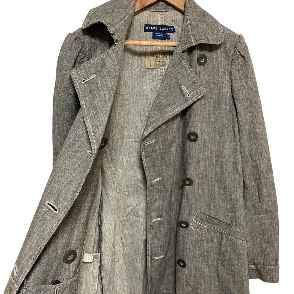 Ralph Lauren Ralph Lauren Ralph Lauren Repair Aging Double Breasted Long Trench Coat Textile Outerwear DUTY FREE for USA Size ONE SIZE - 3 Thumbnail