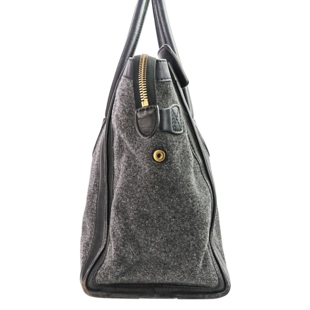 Celine Celine Celine Luggage Mini Shopper Wool Leather Tote Bag Leather Tote Bag DUTY FREE for USA Size ONE SIZE - 3 Thumbnail
