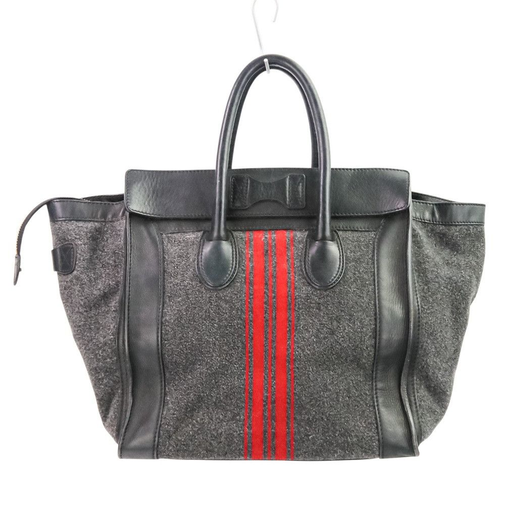 Celine Celine Celine Luggage Mini Shopper Wool Leather Tote Bag Leather Tote Bag DUTY FREE for USA Size ONE SIZE - 2 Thumbnail