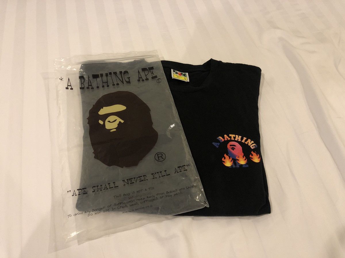BAPE BLACK COLLEGE EMOJI TEE