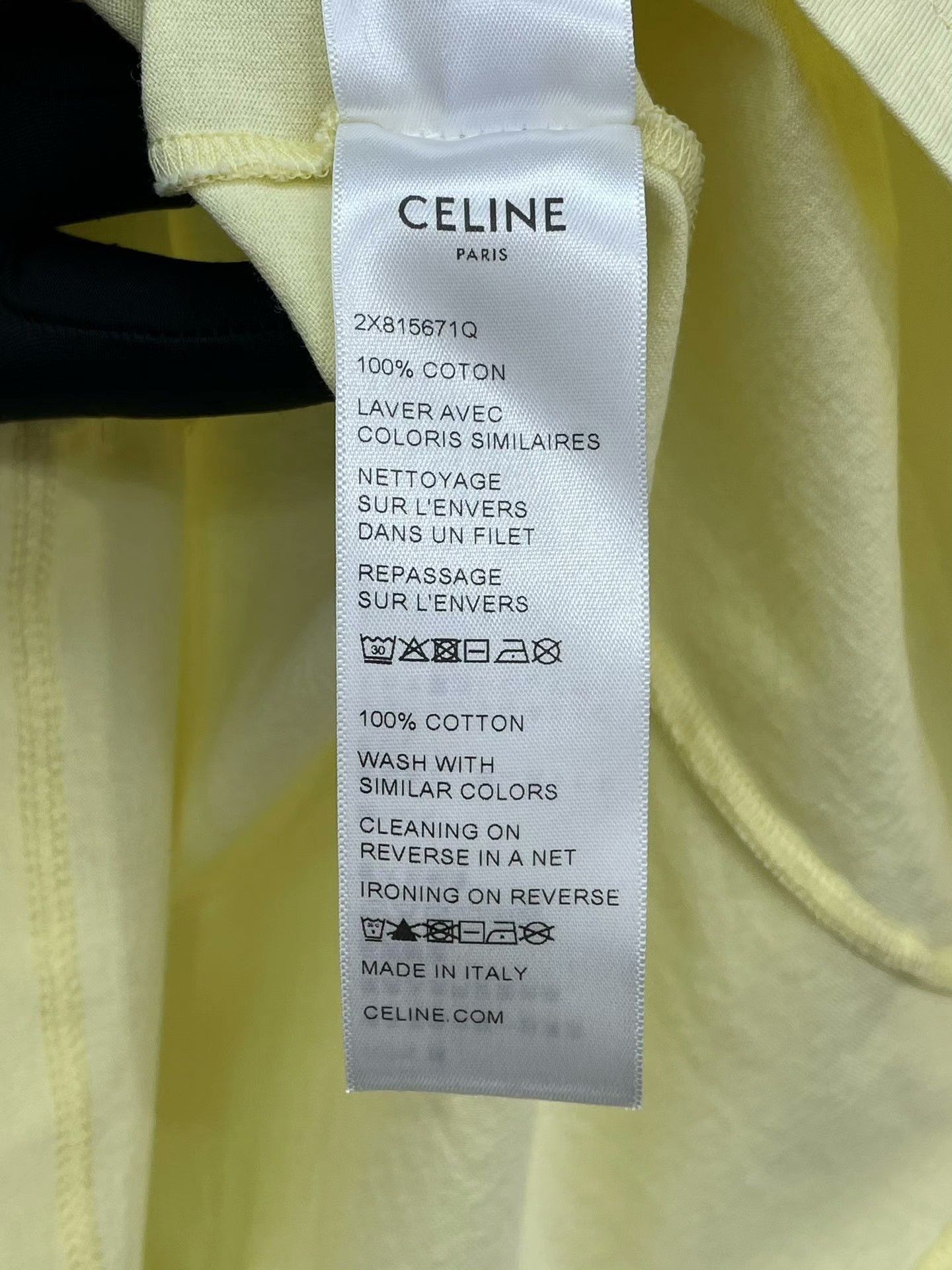 Celine Celine Yellow Letter Short-Sleeve T-Shirt Size XS / US 0-2 / IT 36-38 - 6 Thumbnail