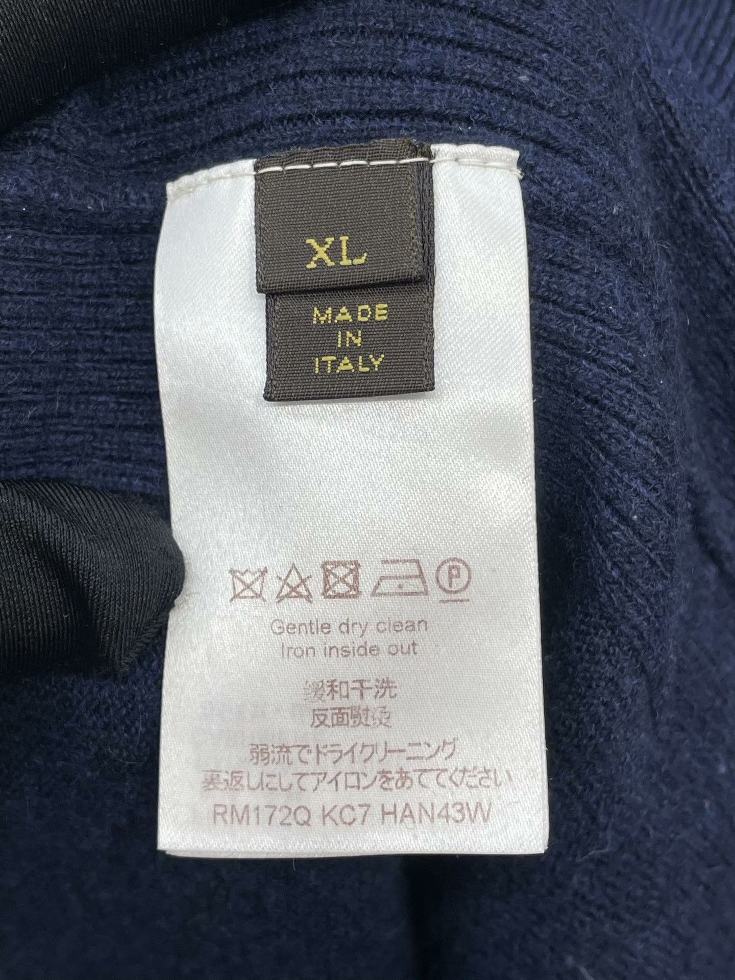 Louis Vuitton LV Dark Blue Cashmere Knit Sweater Size US XL / EU 56 / 4 - 7 Thumbnail