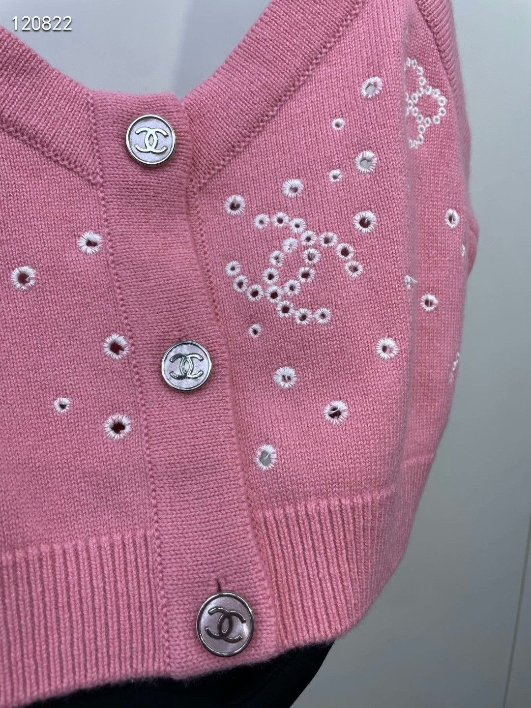 Chanel Chanel Pink Knit Vest Size S / US 4 / IT 40 - 3 Thumbnail