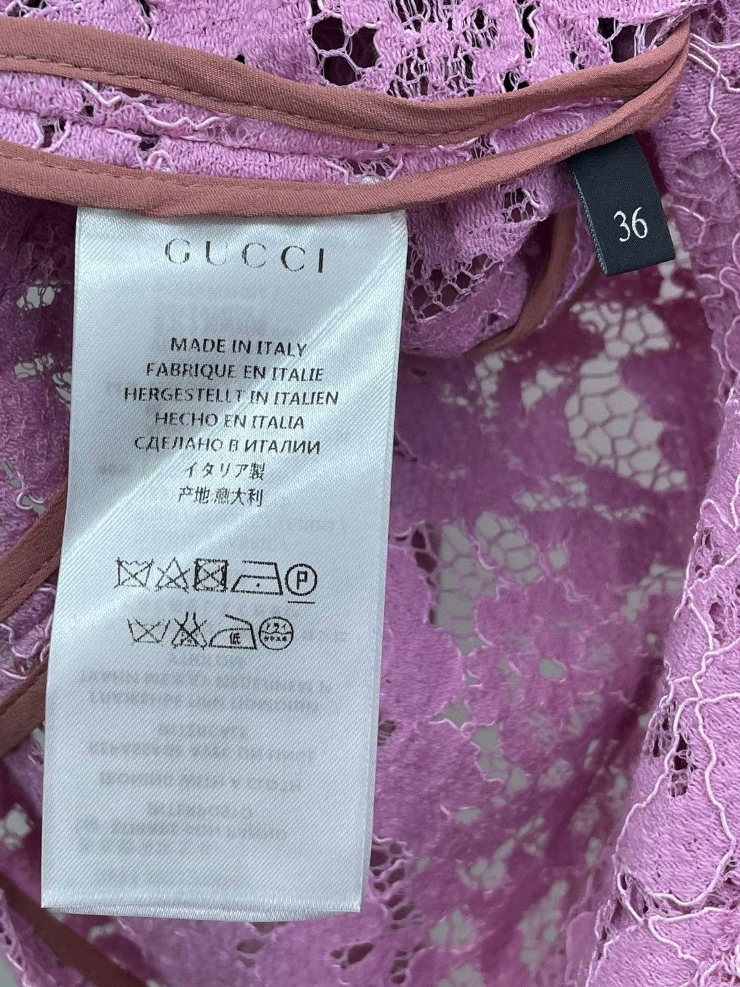 Gucci Gucci Pink Lace Top Size XS / US 0-2 / IT 36-38 - 6 Thumbnail