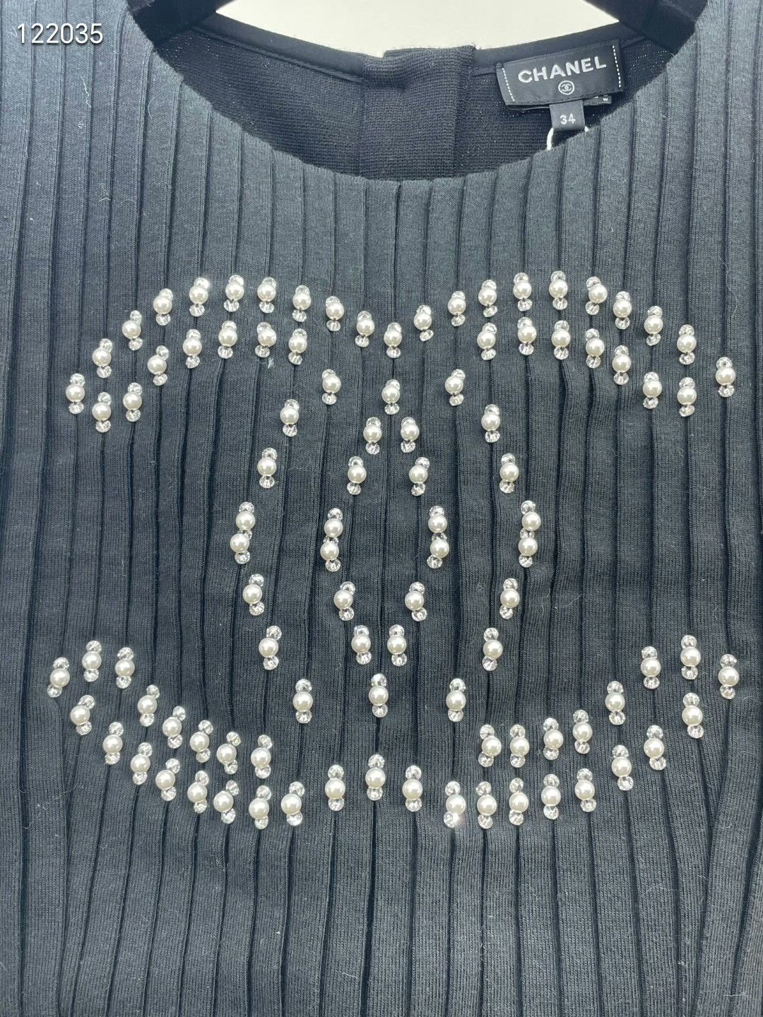 Chanel Chanel Black Pleated Pearl Double C Vest Size XXS / US 00 / IT 34 - 3 Thumbnail