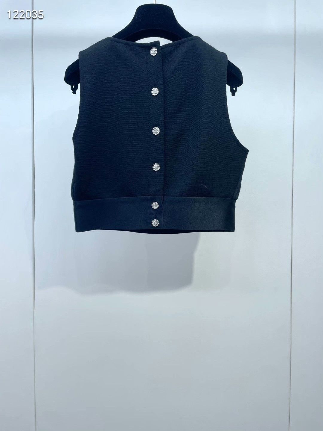 Chanel Chanel Black Pleated Pearl Double C Vest Size XXS / US 00 / IT 34 - 2 Thumbnail