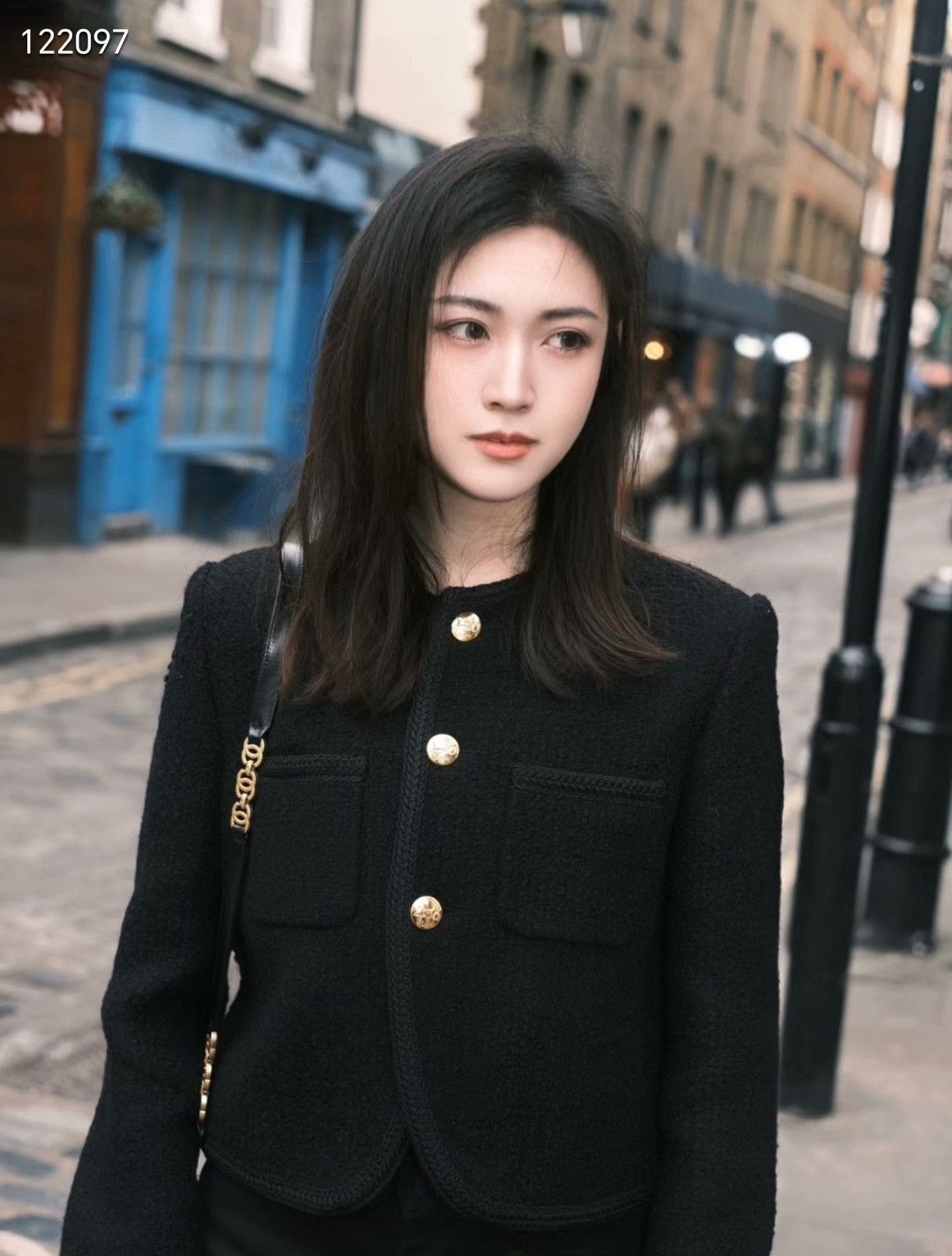 Celine Celine Tweed Black Gold Coat Size S / US 4 / IT 40 - 6 Thumbnail