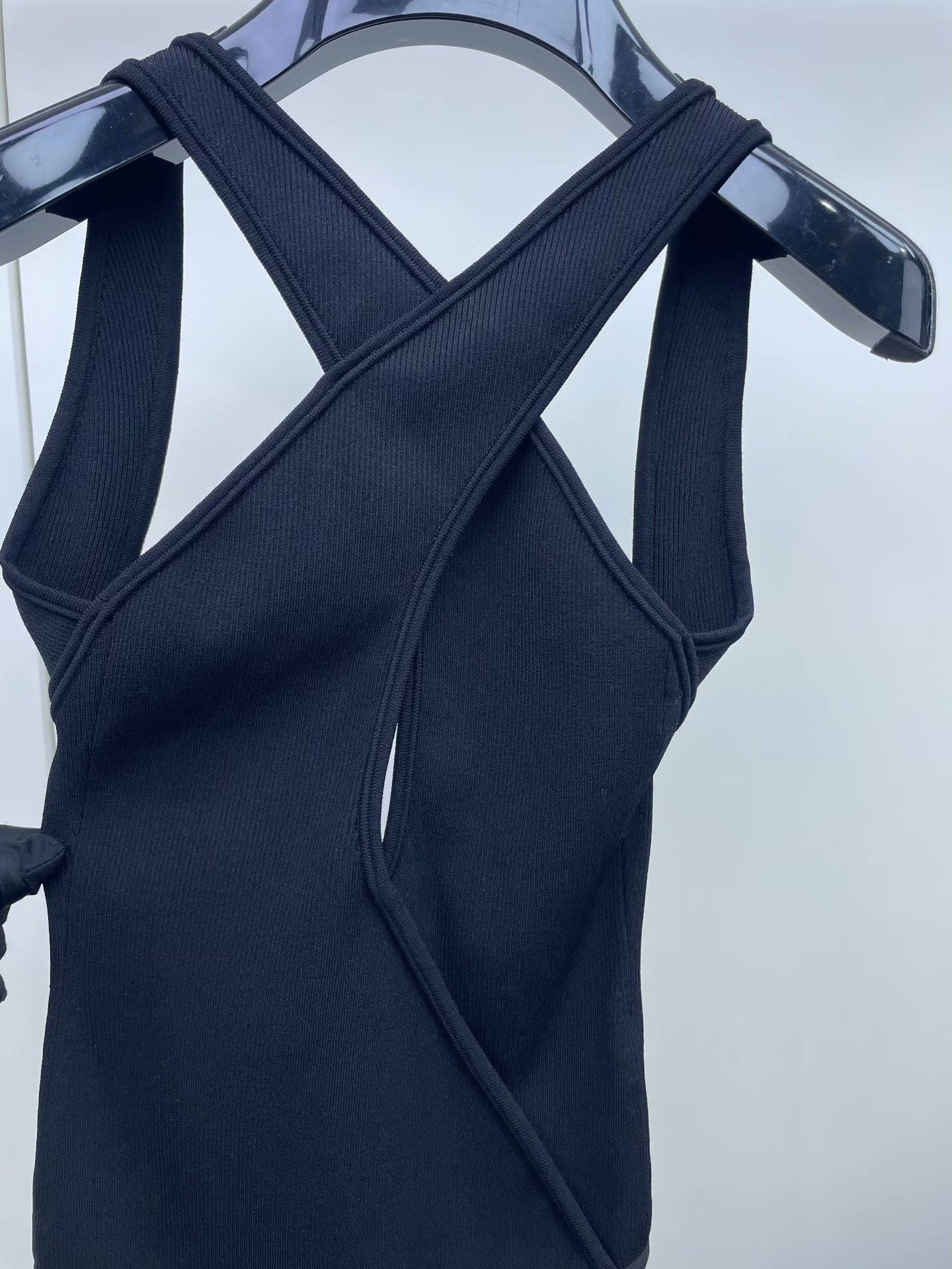 Celine Celine Black Cross Back Bodysuit Size S / US 4 / IT 40 - 3 Thumbnail