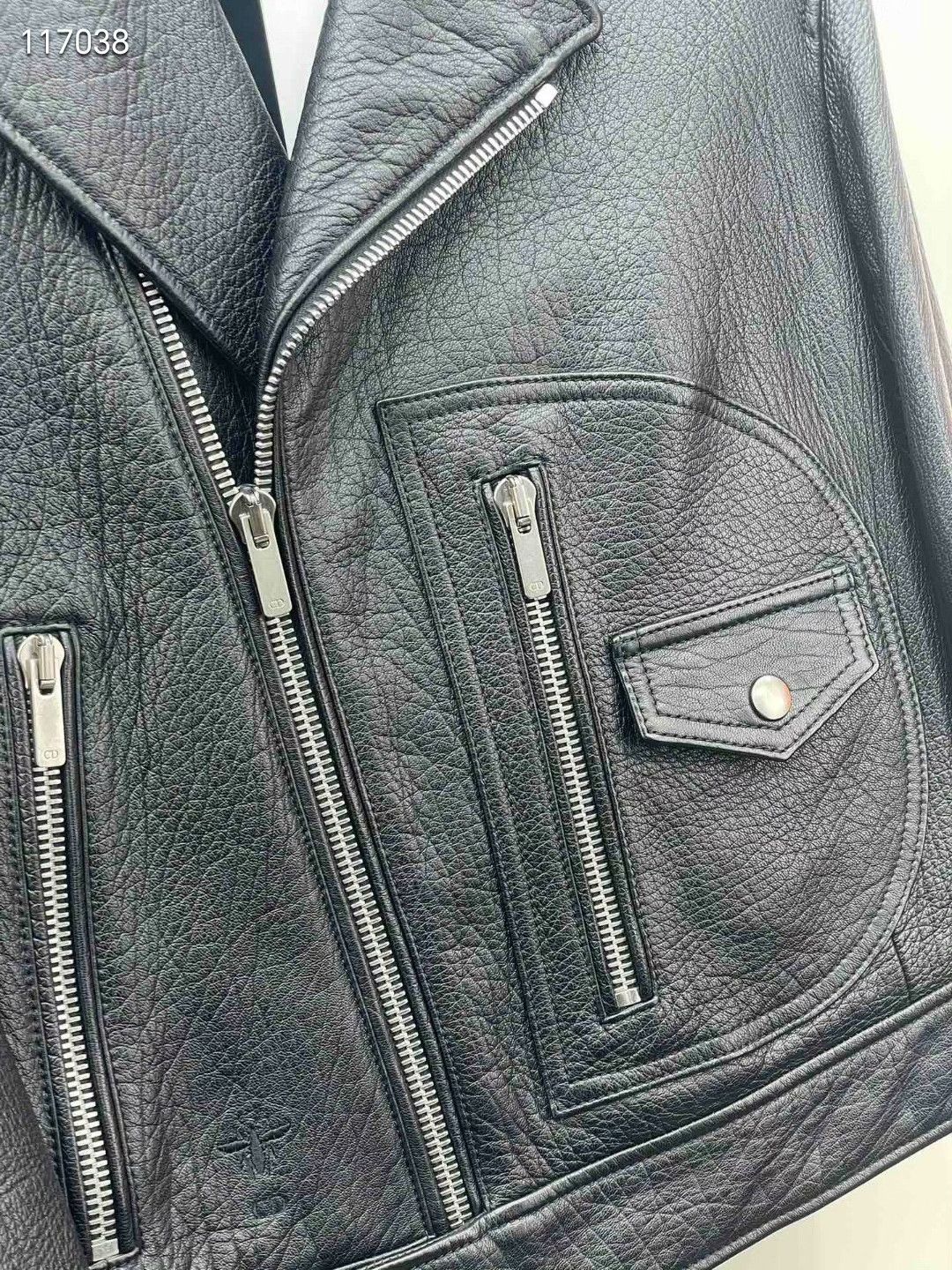 Dior Dior Embroidered Beaded Biker Leather Jacket Size XXS / US 00 / IT 34 - 9 Thumbnail