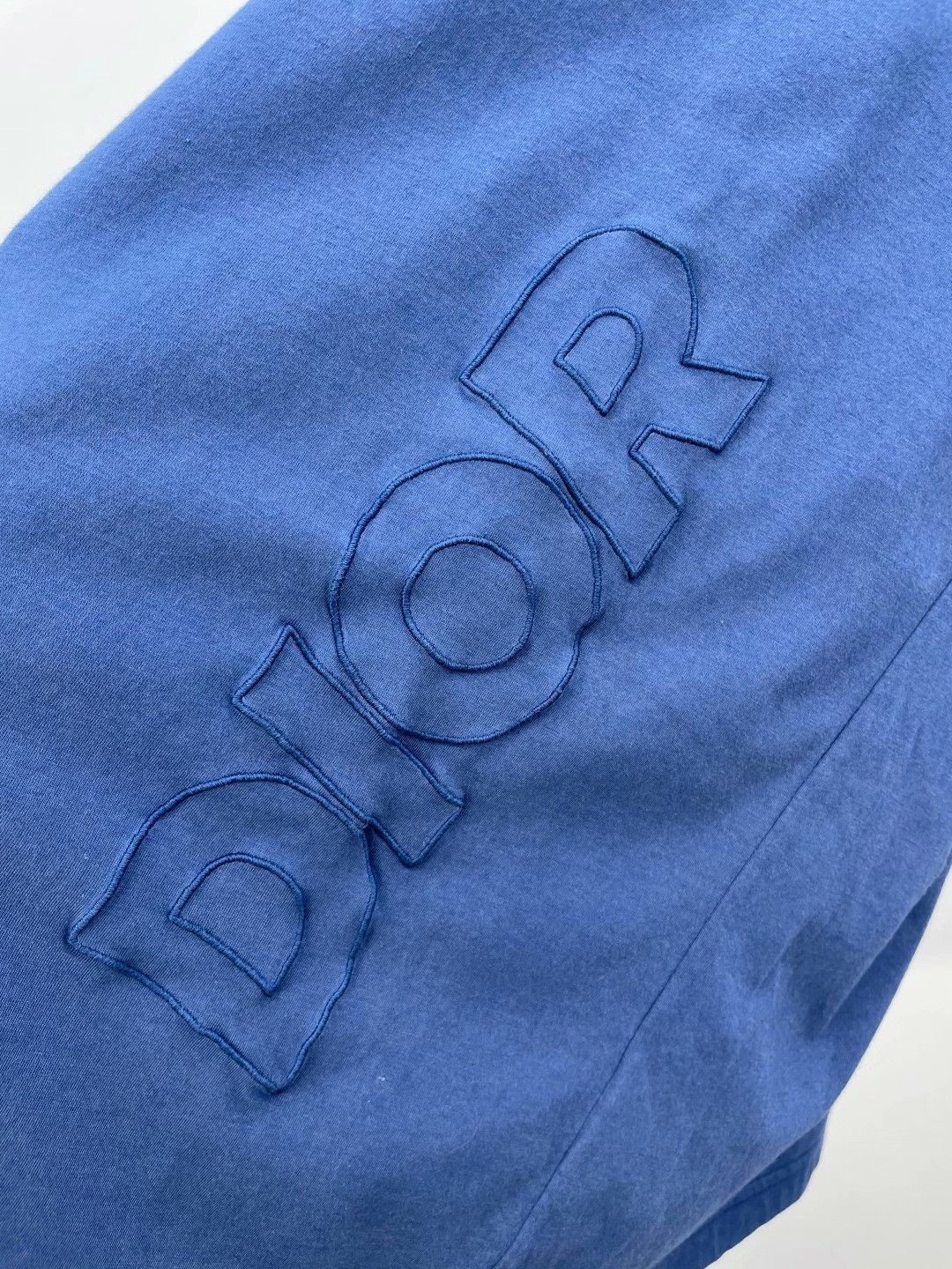Dior Dior Blue Embroidered Letter Round Neck T-shirt Size S / US 4 / IT 40 - 3 Thumbnail