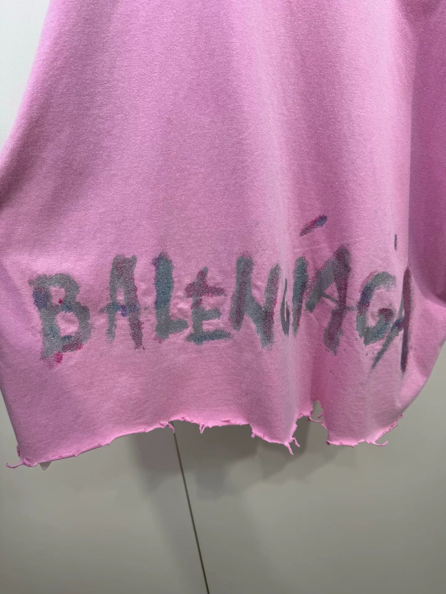 Balenciaga Balenciaga Pink Graffiti Short Sleeve Size L / US 10 / IT 46 - 4 Thumbnail