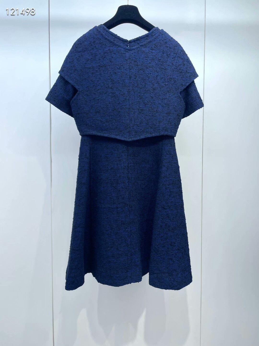 Chanel Chanel Navy Tweed Dress Size XXS / US 00 / IT 34 - 2 Thumbnail