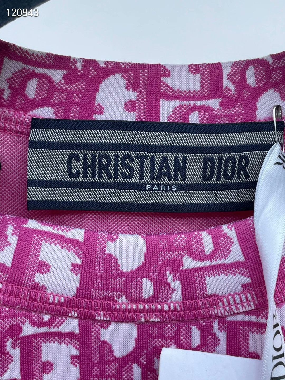 Dior Dior All-Over Print Short-Sleeve Top Size XS / US 0-2 / IT 36-38 - 6 Thumbnail