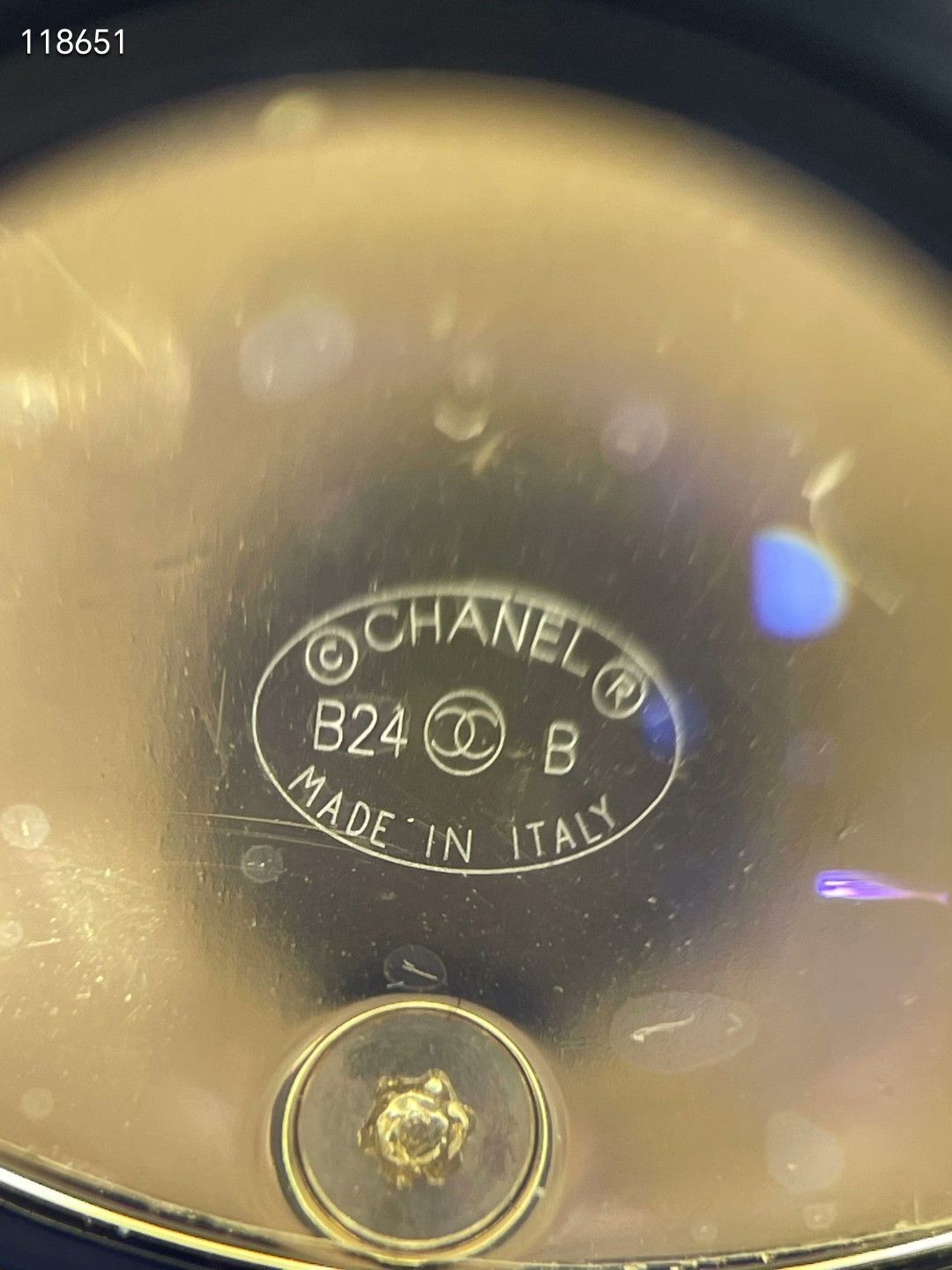 Chanel Chanel 24B CC Gold Mirror Round Brooch Size ONE SIZE - 6 Thumbnail
