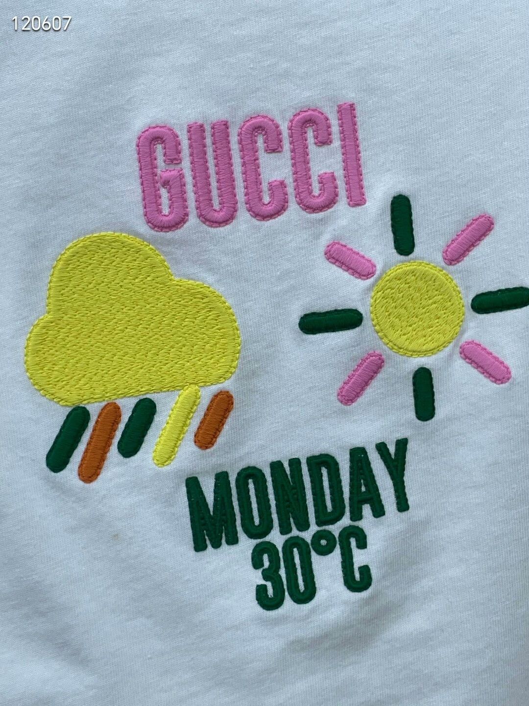 Gucci Gucci Embroidered Weather Pattern Tee Size L / US 10 / IT 46 - 3 Thumbnail