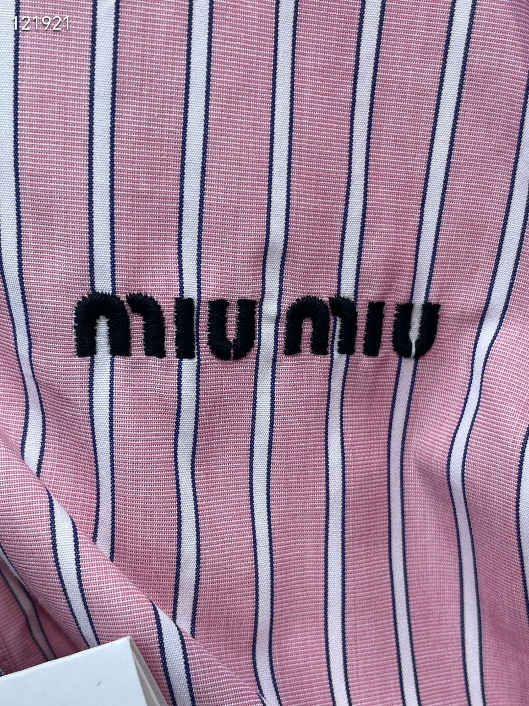 Miu Miu MiuMiu Off-the-Shoulder Striped Shirt Dress Size XS / US 0-2 / IT 36-38 - 3 Thumbnail
