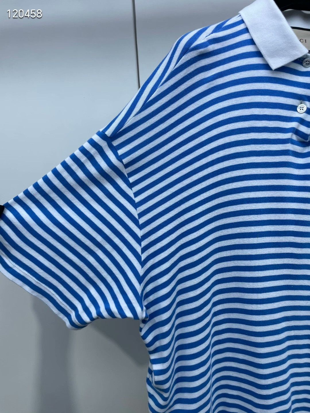 Gucci Gucci Blue White Striped Polo Shirt Size XS / US 0-2 / IT 36-38 - 5 Thumbnail