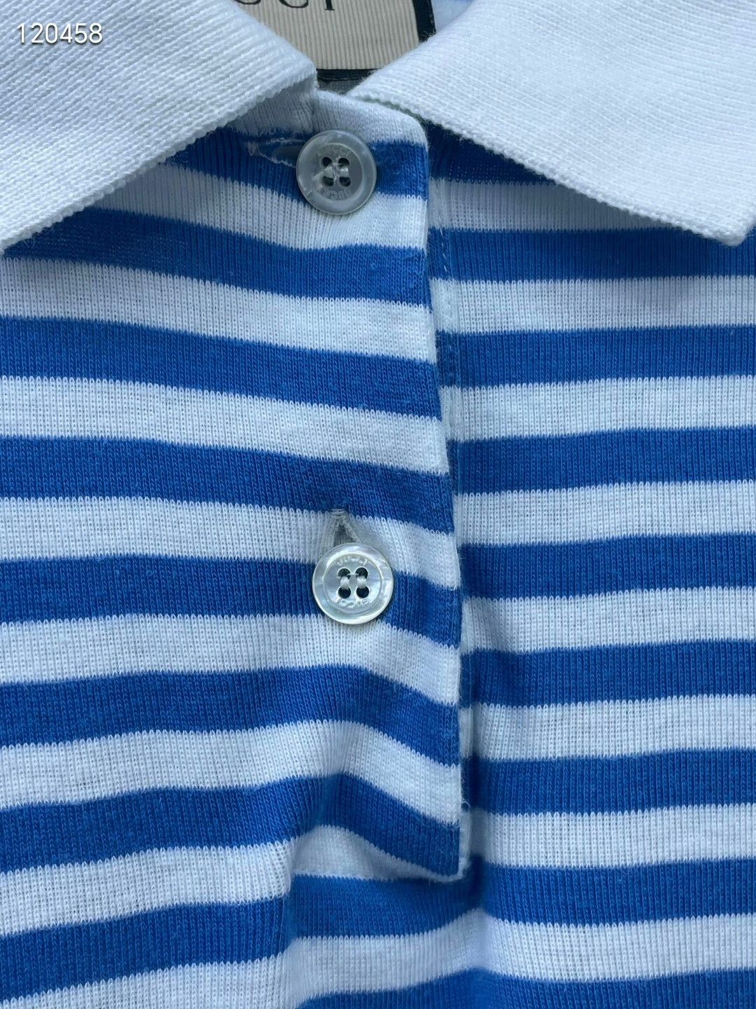 Gucci Gucci Blue White Striped Polo Shirt Size XS / US 0-2 / IT 36-38 - 4 Thumbnail