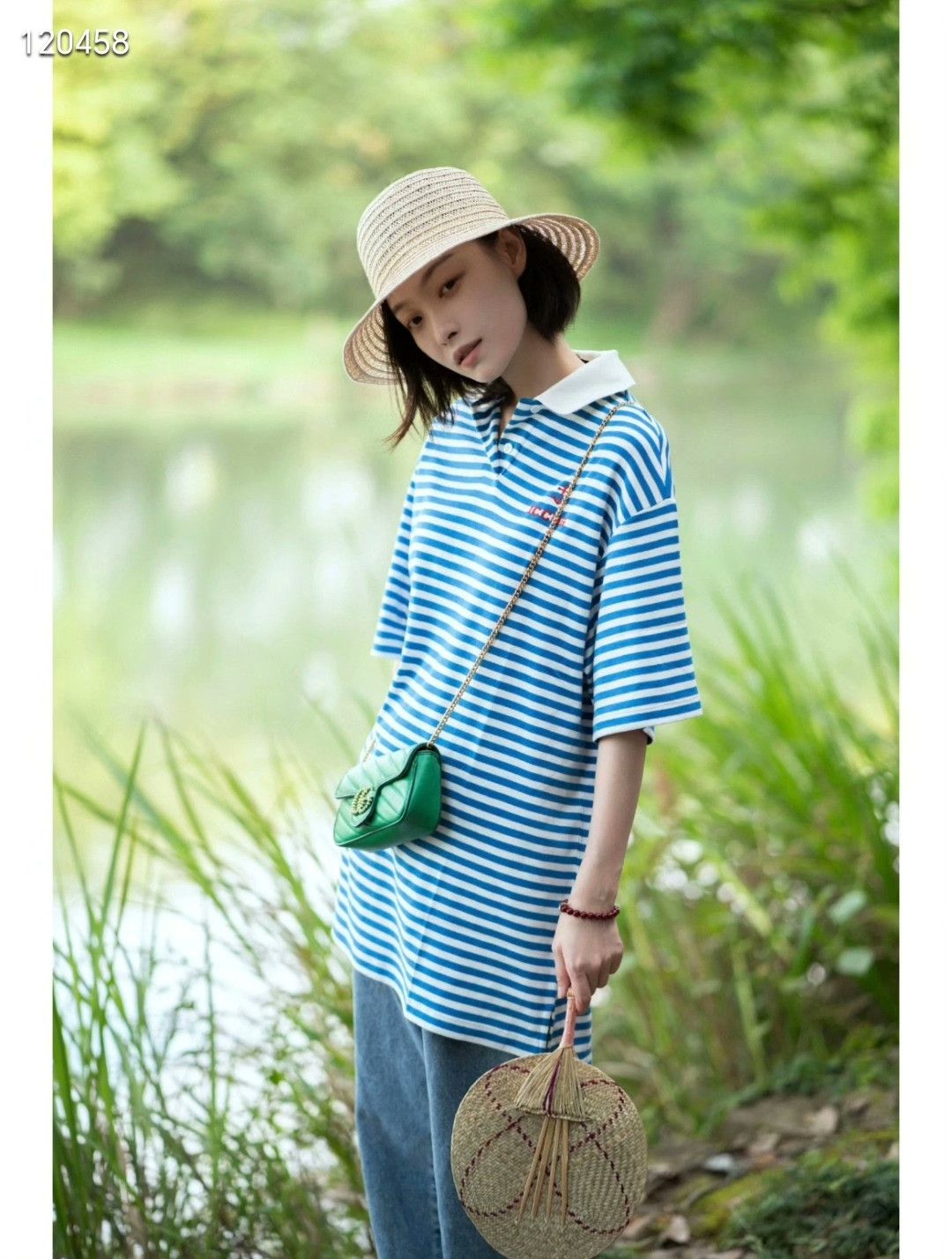 Gucci Gucci Blue White Striped Polo Shirt Size XS / US 0-2 / IT 36-38 - 8 Thumbnail