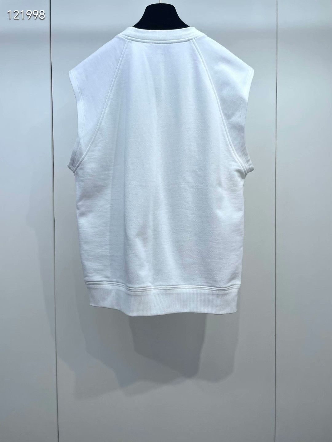 Prada Prada Metal Triangle White Cotton Vest Size S / US 4 / IT 40 - 2 Thumbnail
