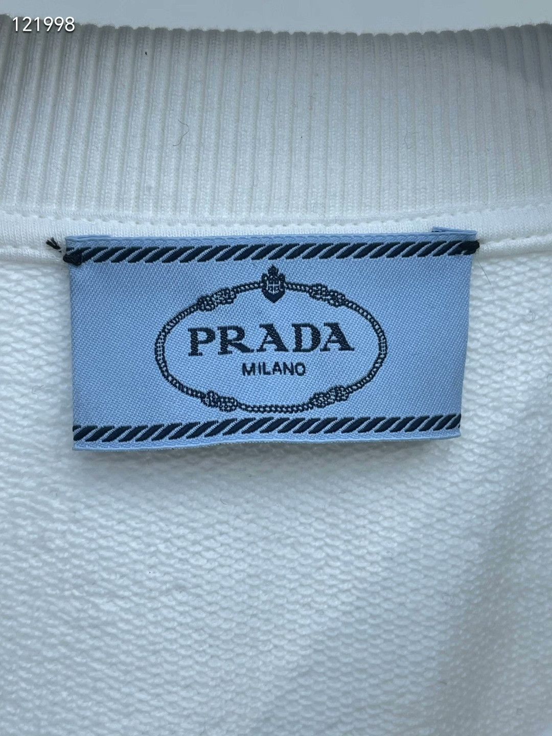 Prada Prada Metal Triangle White Cotton Vest Size S / US 4 / IT 40 - 5 Thumbnail