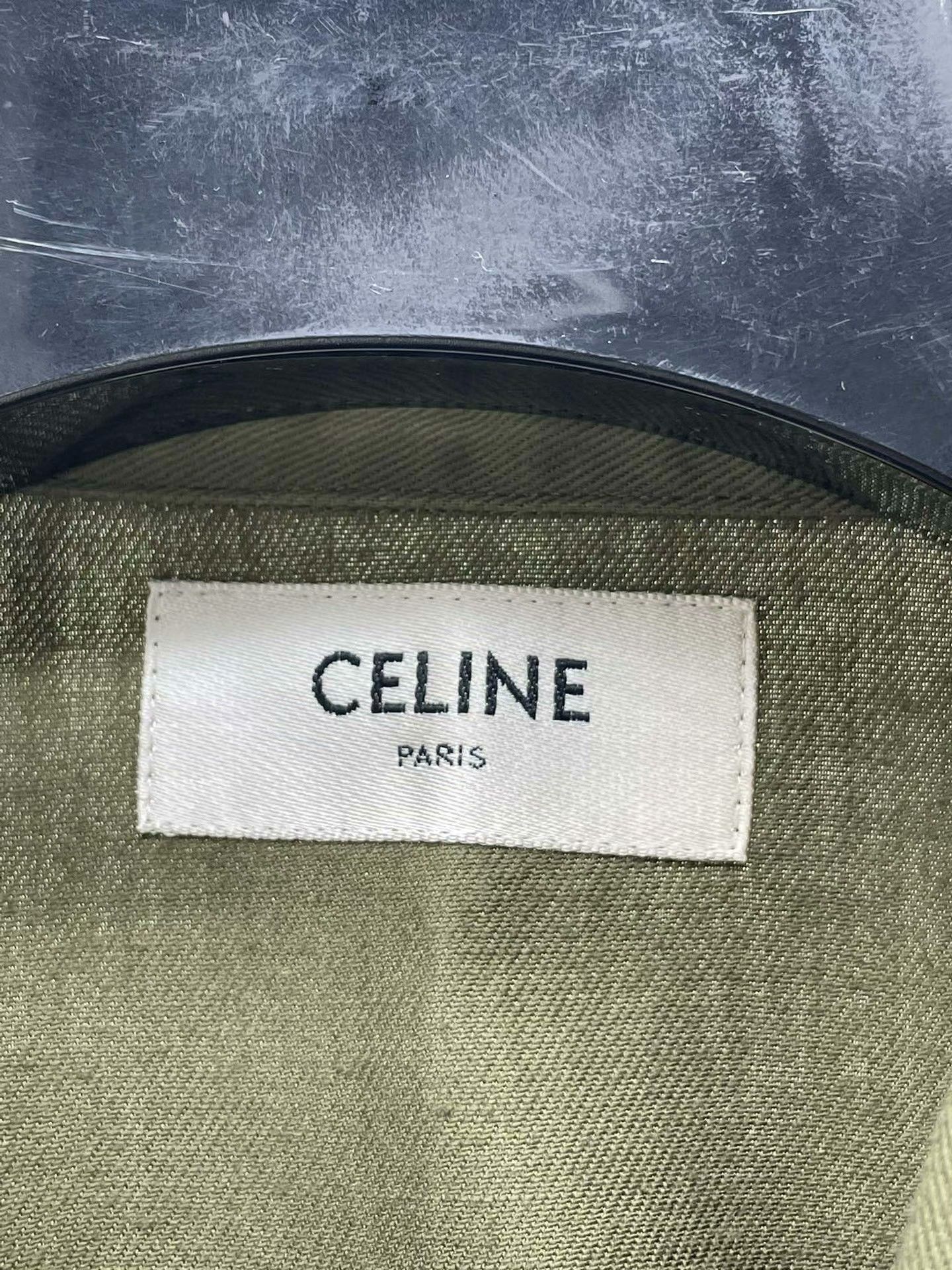 Celine Celine Military Green Velcro Short-Sleeve Top Size XXS / US 00 / IT 34 - 5 Thumbnail