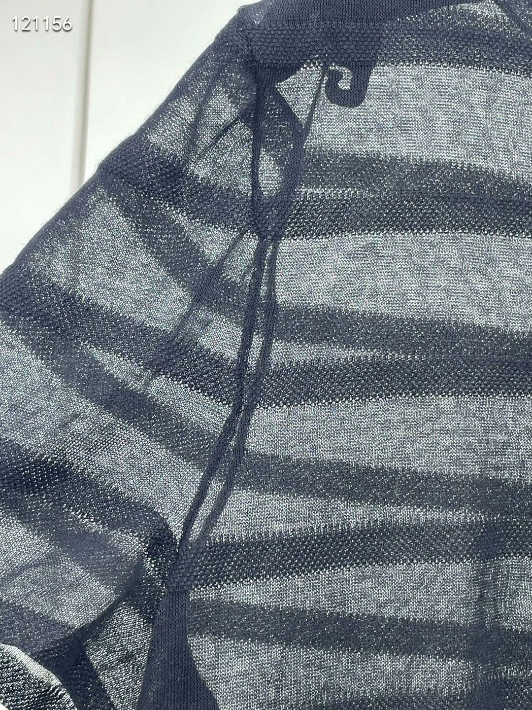 Chanel Chanel Black Striped Sheer Short Sleeve Size S / US 4 / IT 40 - 4 Thumbnail