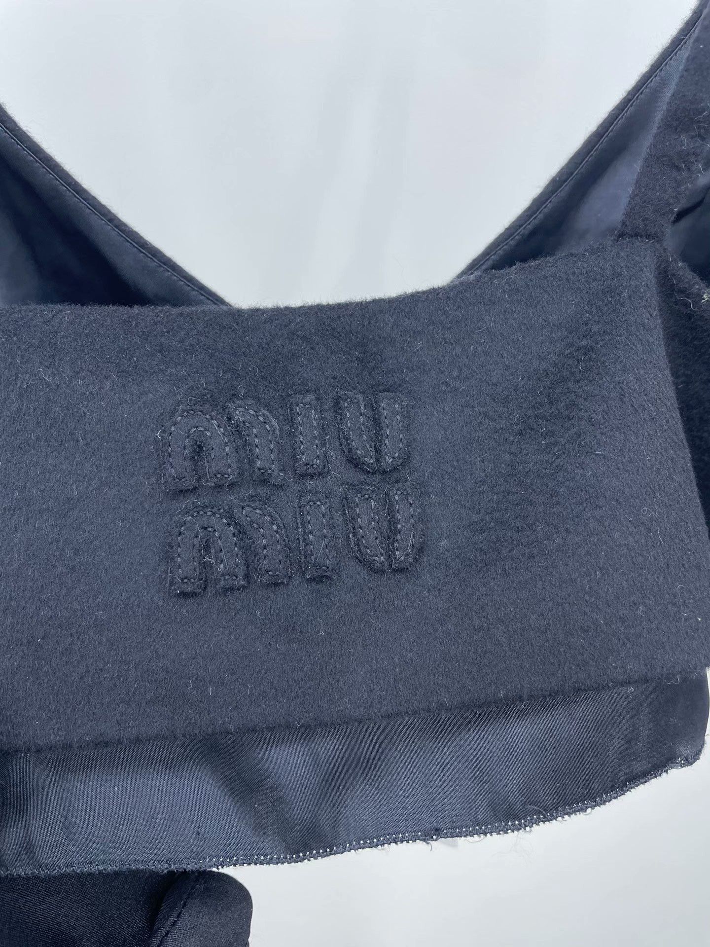 Miu Miu Miu Miu Black Logo Wool Camisole Size S / US 4 / IT 40 - 3 Thumbnail