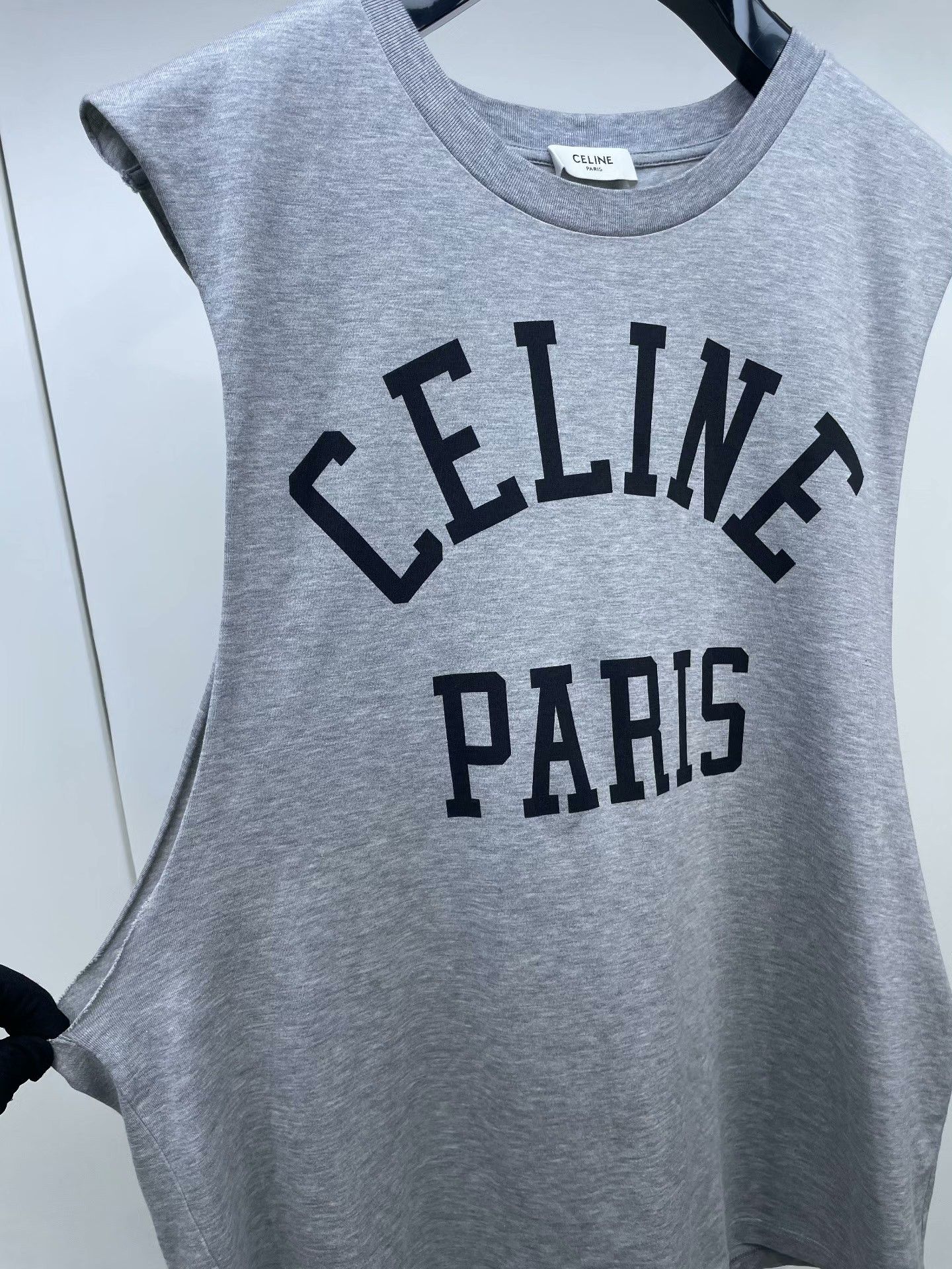 Celine Celine Gray Letter Sleeveless Tank Size XS / US 0-2 / IT 36-38 - 4 Thumbnail