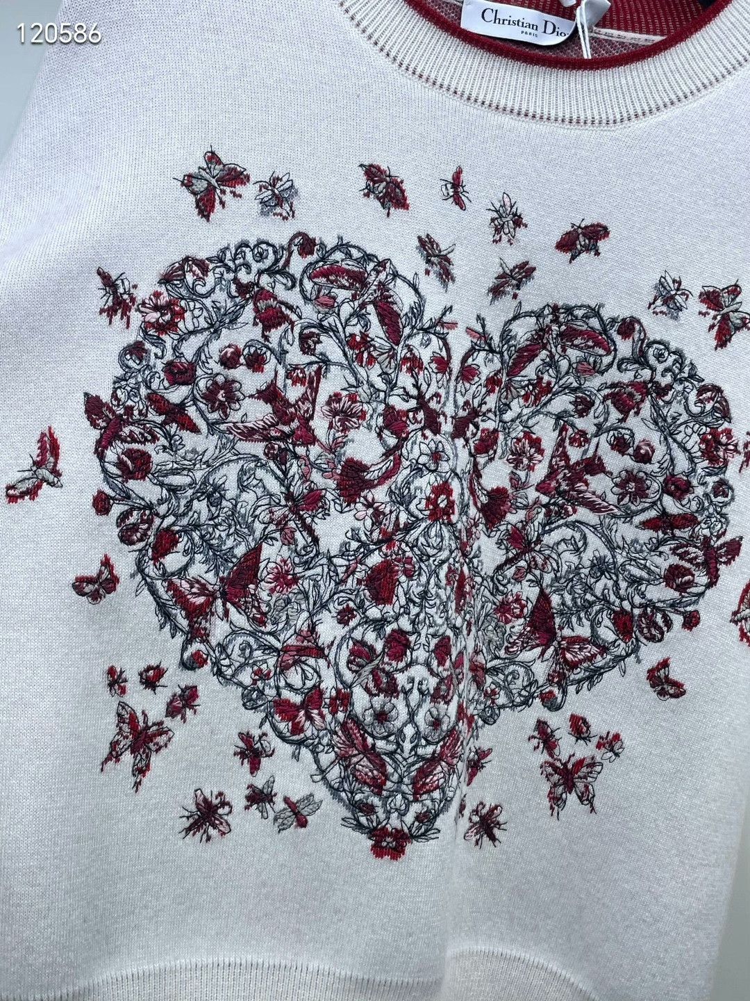 Dior Dior 25 Butterfly Heart Embroidery Sweater Size XXS / US 00 / IT 34 - 8 Thumbnail