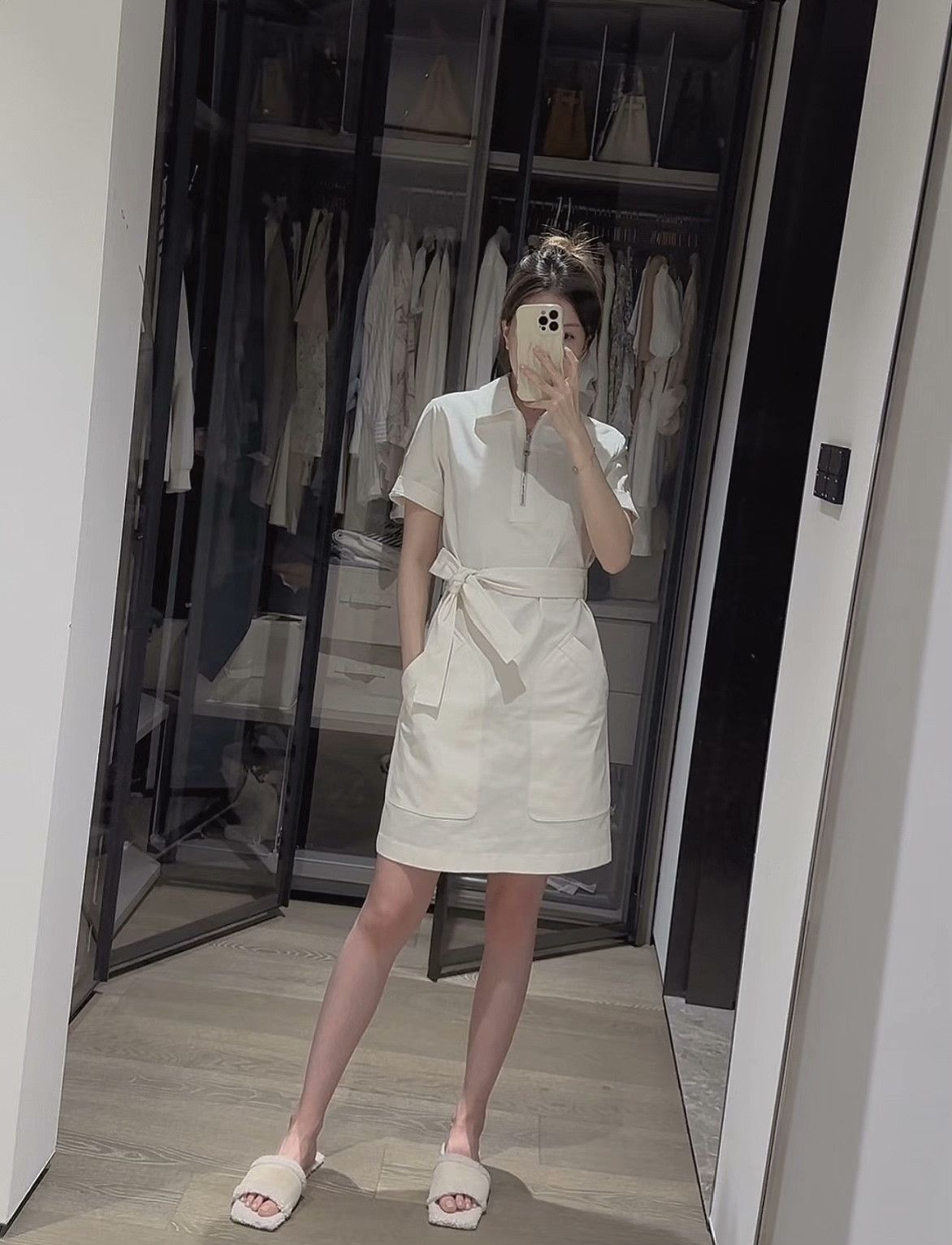 Hermes Hermes Fall/Winter 23 White Utility Dress Size XXS / US 00 / IT 34 - 8 Thumbnail