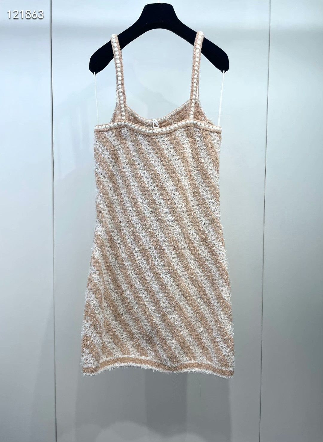 Chanel Chanel Orange Diagonal Stripe Knit Dress Size S / US 4 / IT 40 - 4 Thumbnail