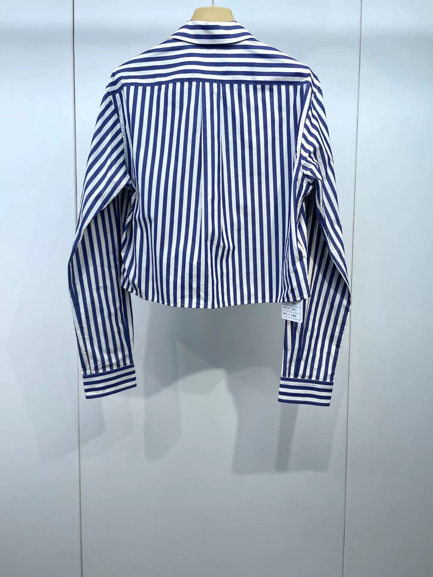 Miu Miu Miu Miu Blue White Striped Zip Shirt Size XS / US 0-2 / IT 36-38 - 2 Thumbnail